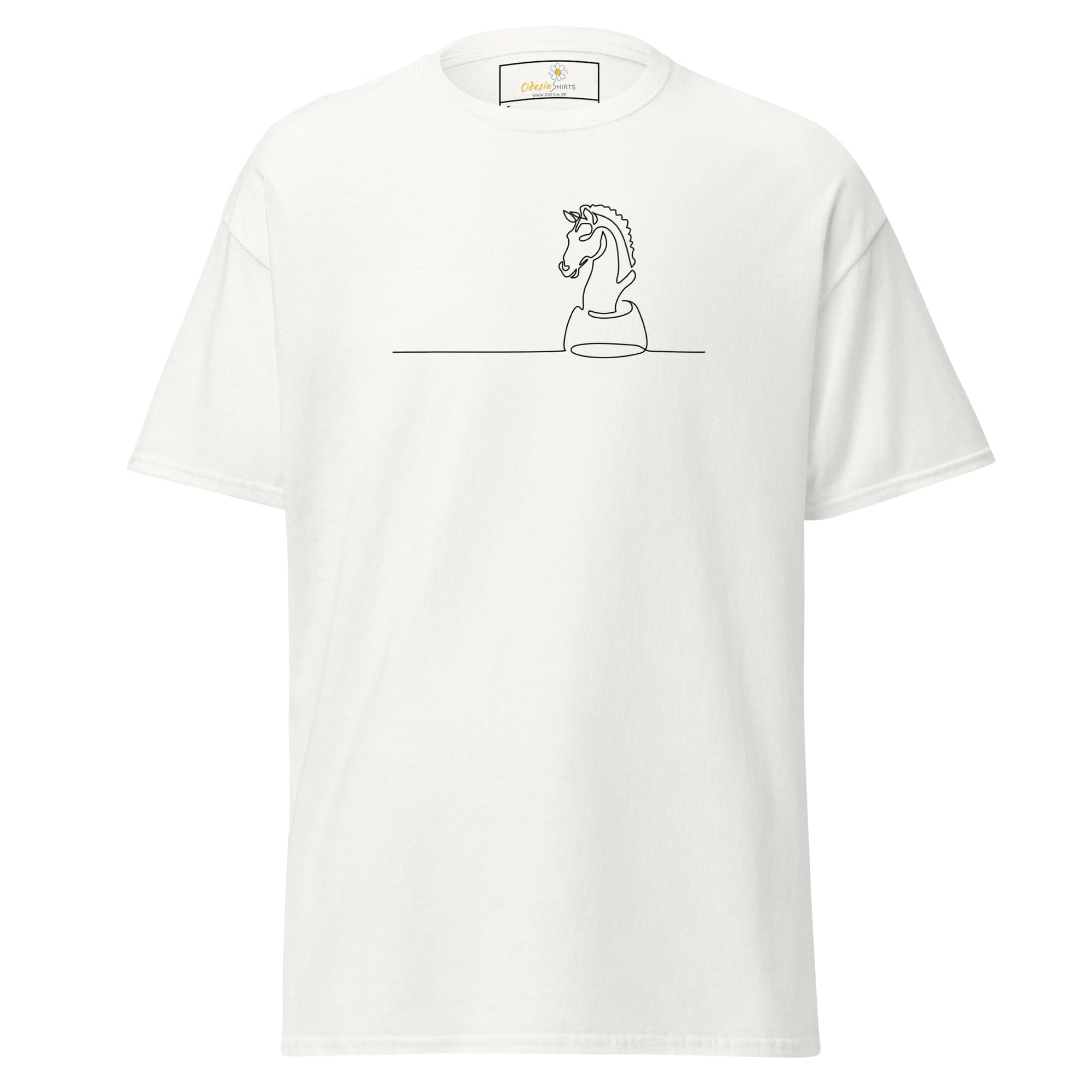 Unisex classic t-shirt - SPORT CHESS HORSE - REGULAR - White / S