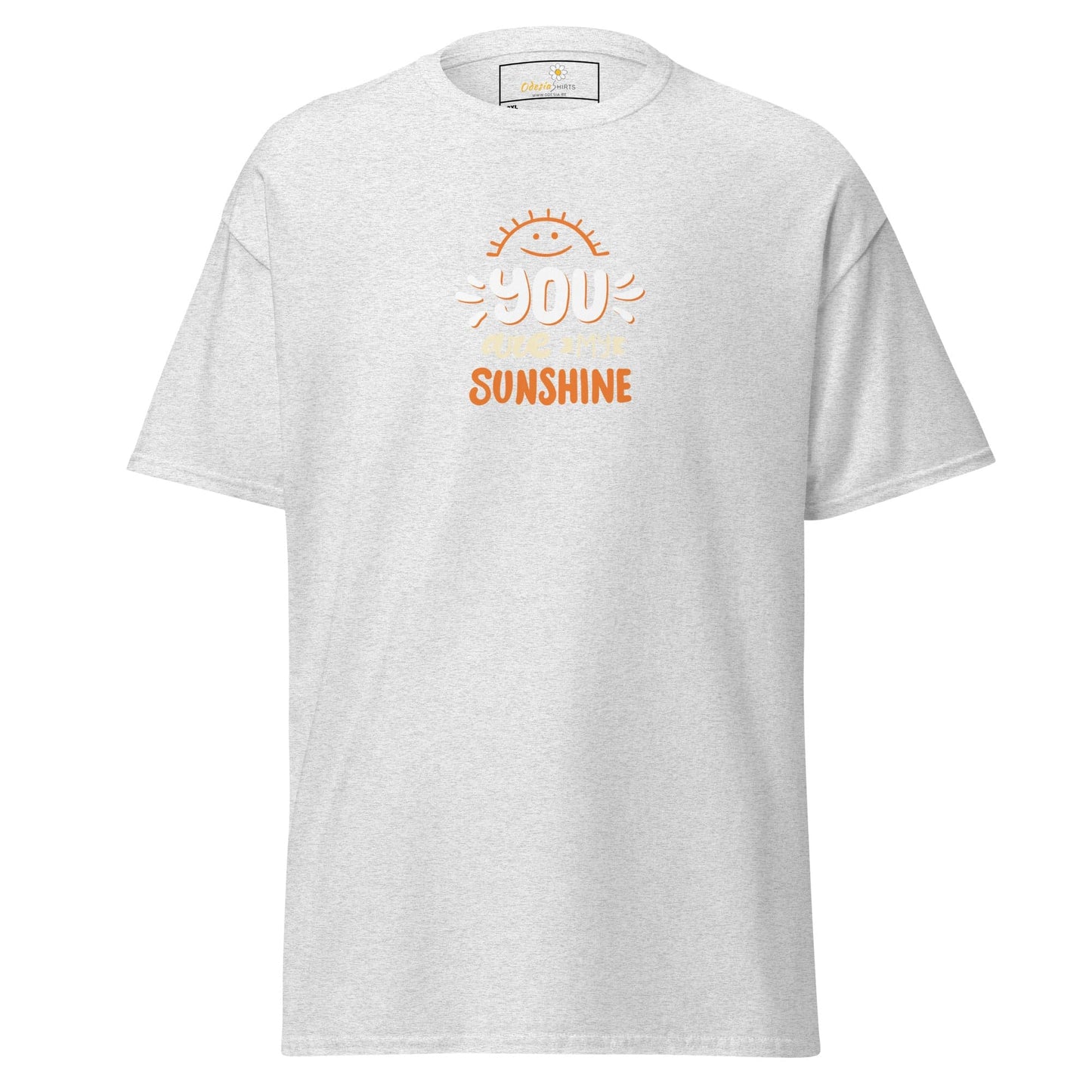 White T-shirt with sun graphic from T-SHIRT DESIGN TEE for Men and Women in 2XL-5XL