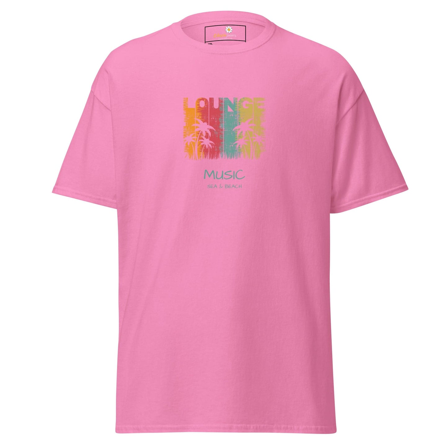 Pink T-shirt with colorful graphic design for Men and Women in 2XL to 5XL sizes