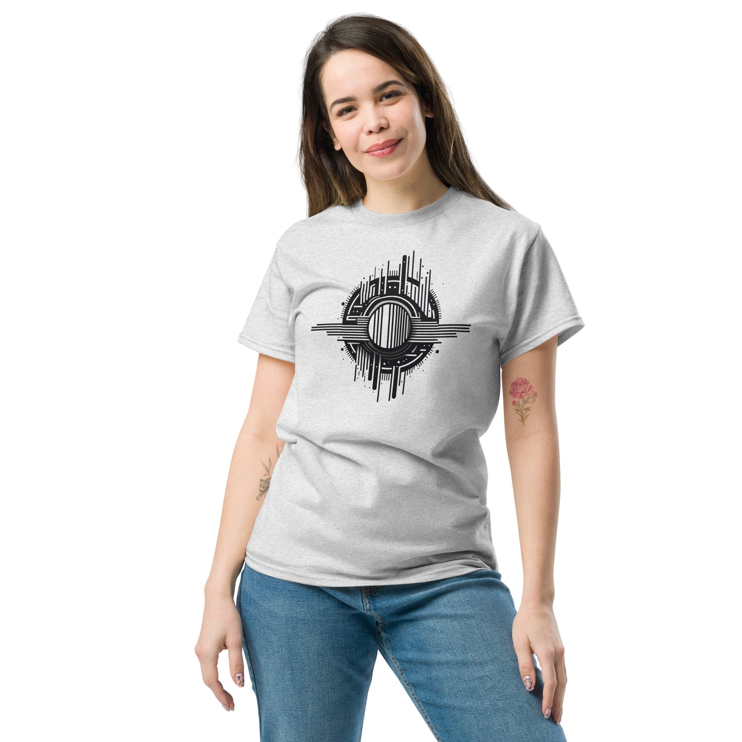 Unisex classic t-shirt - ABSTRACT SPHERES LINES - BIG