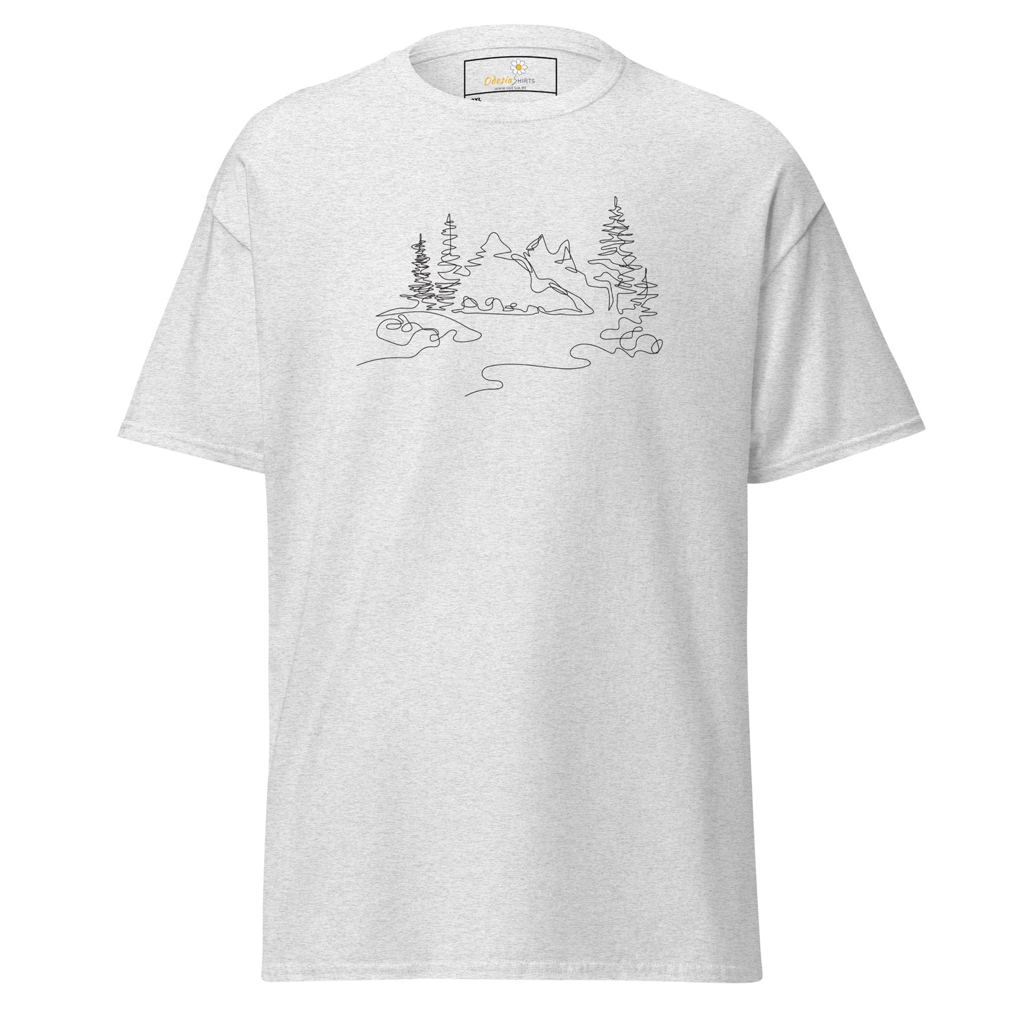 Unisex classic t-shirt - ADVENTURE MOUNTAIN DRAWING - BIG