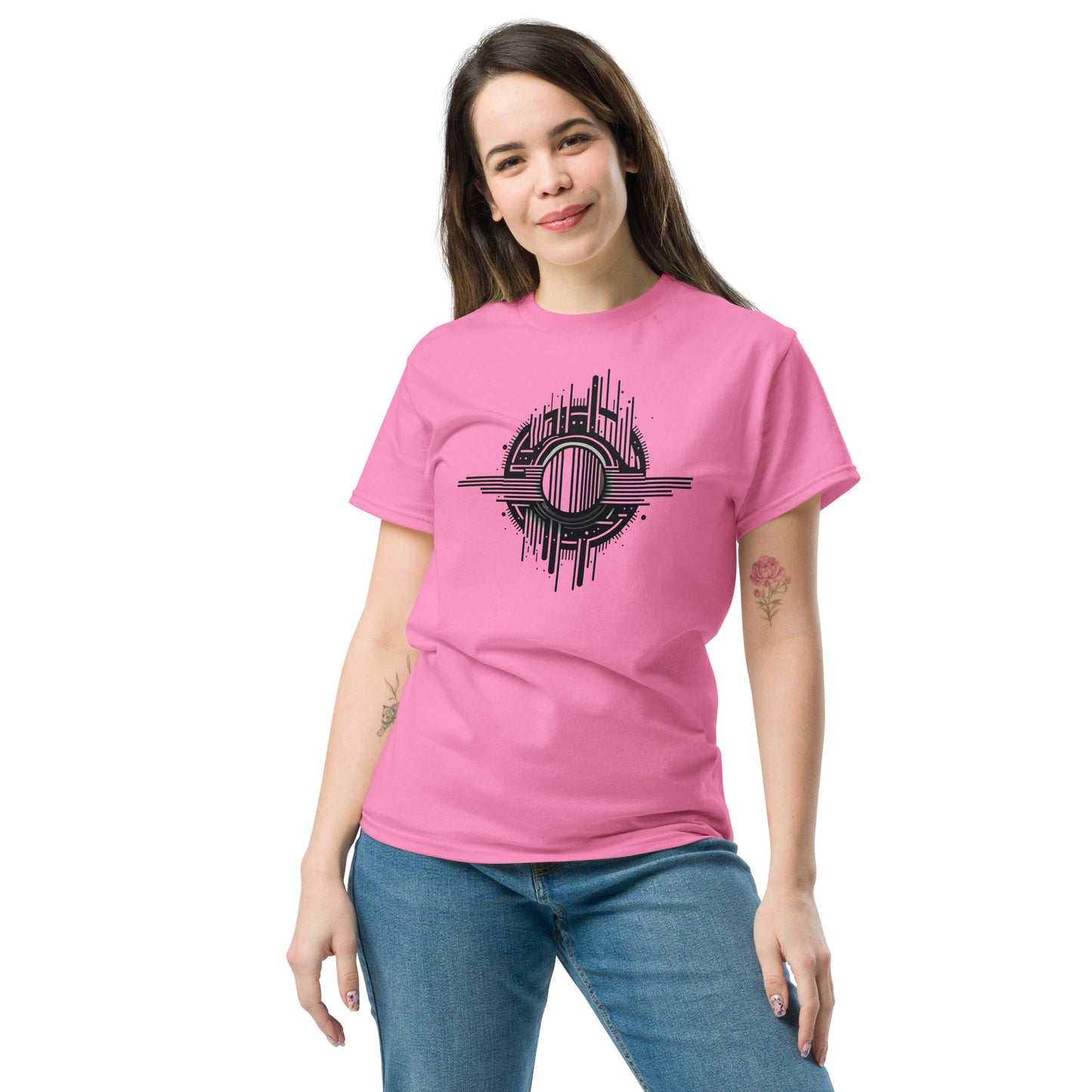 Unisex classic t-shirt - ABSTRACT SPHERES LINES - BIG
