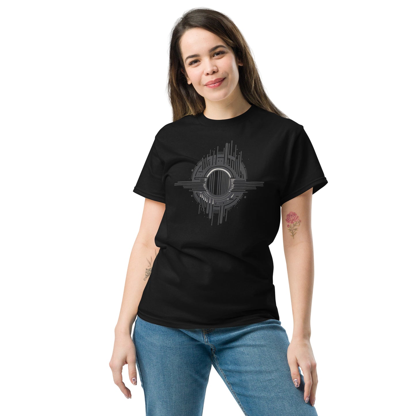 Unisex classic t-shirt - ABSTRACT SPHERES LINES - BIG