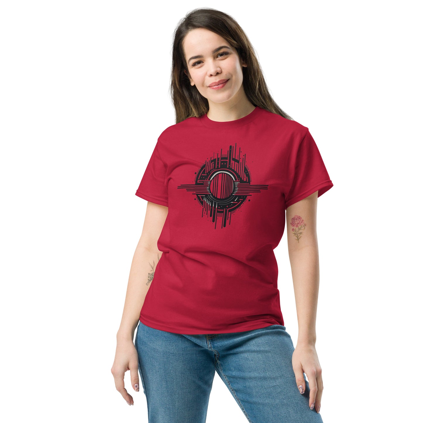 Unisex classic t-shirt - ABSTRACT SPHERES LINES - BIG