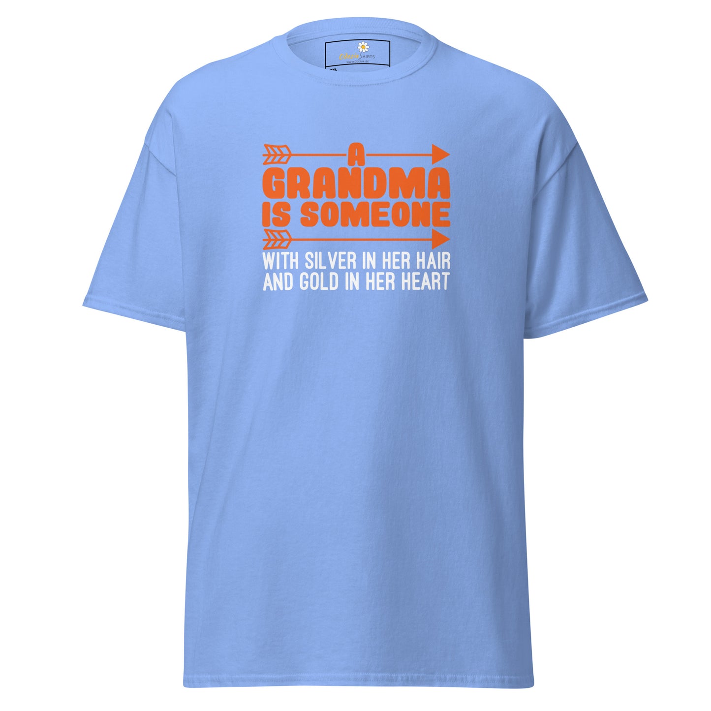 T-shirt classique homme - TEXT FUN GRANDMA SILVER HAIR GOLD HEART - BIG