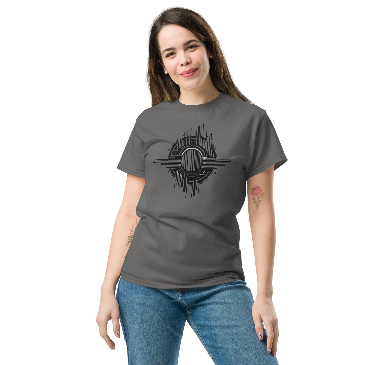 Unisex classic t-shirt - ABSTRACT SPHERES LINES - BIG