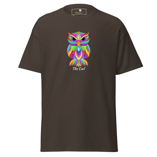 T-shirt classique unisexe - ANIMAUX HIBOUX COULEURS - GRAND