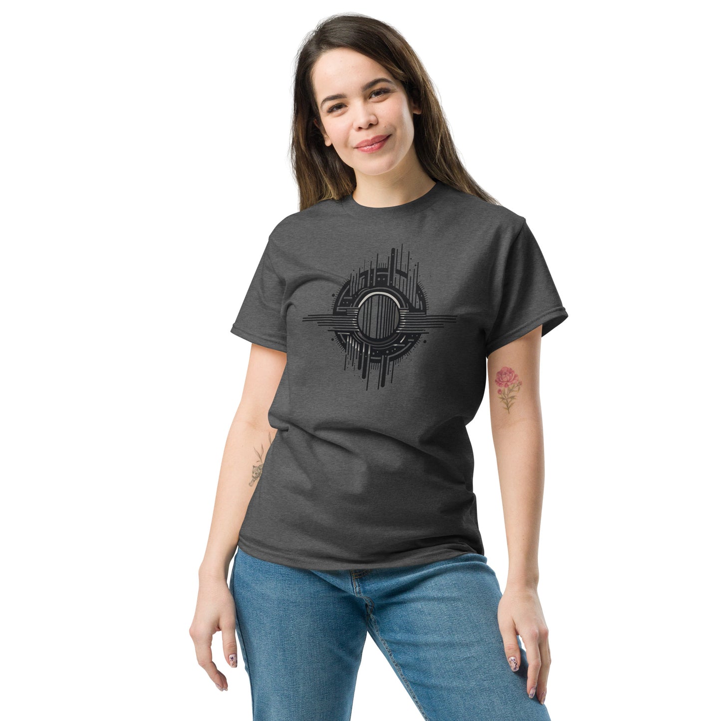 Unisex classic t-shirt - ABSTRACT SPHERES LINES - BIG