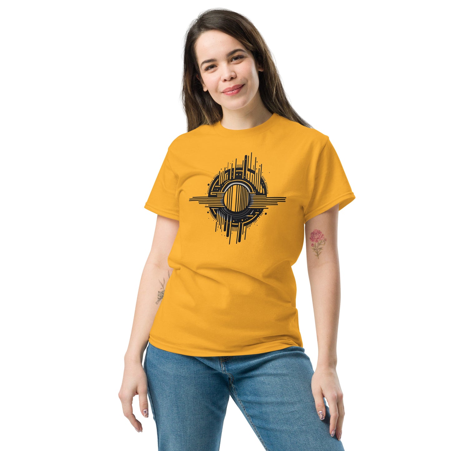 Unisex classic t-shirt - ABSTRACT SPHERES LINES - BIG