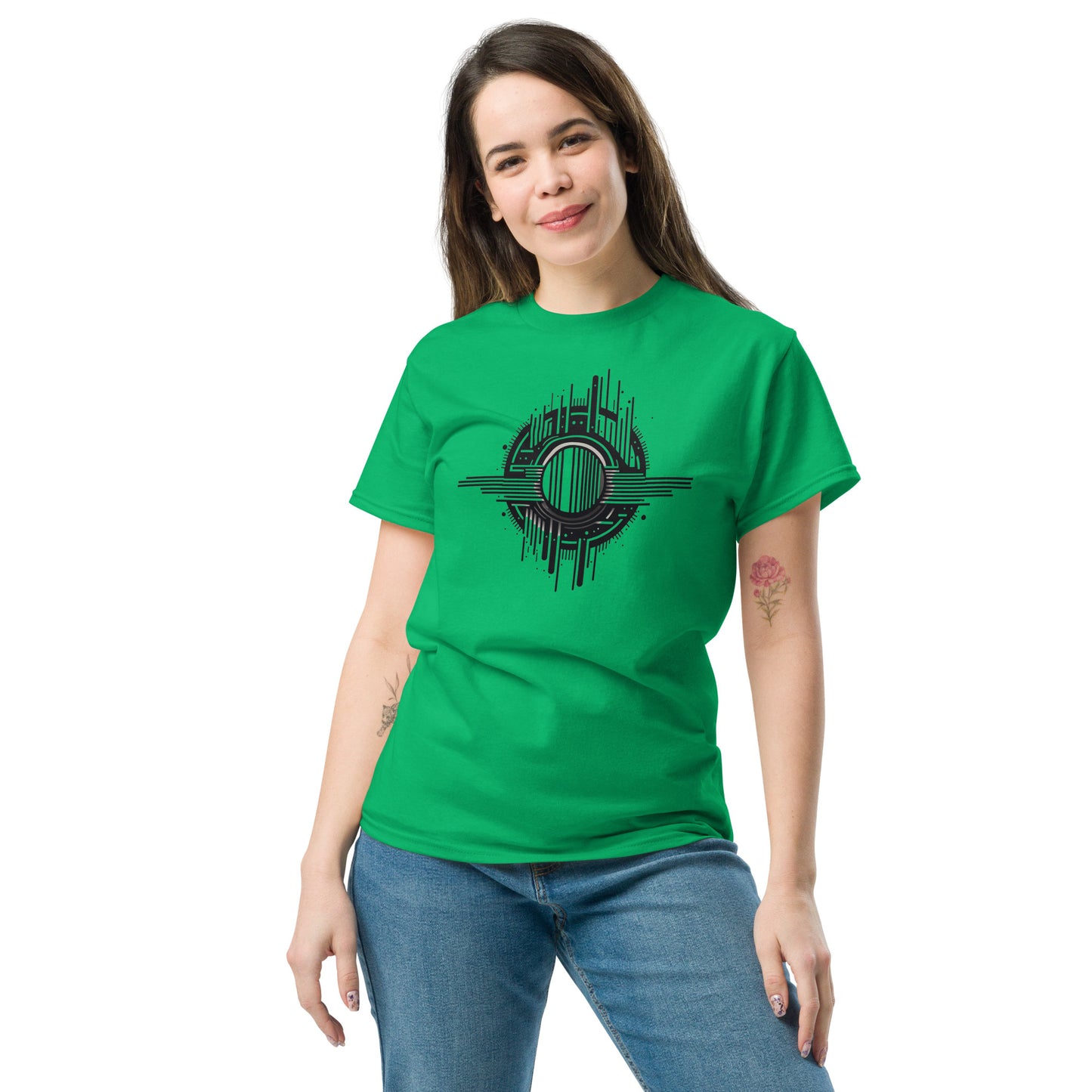 Unisex classic t-shirt - ABSTRACT SPHERES LINES - BIG