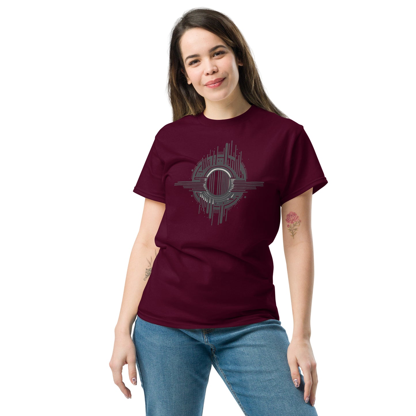 Unisex classic t-shirt - ABSTRACT SPHERES LINES - BIG