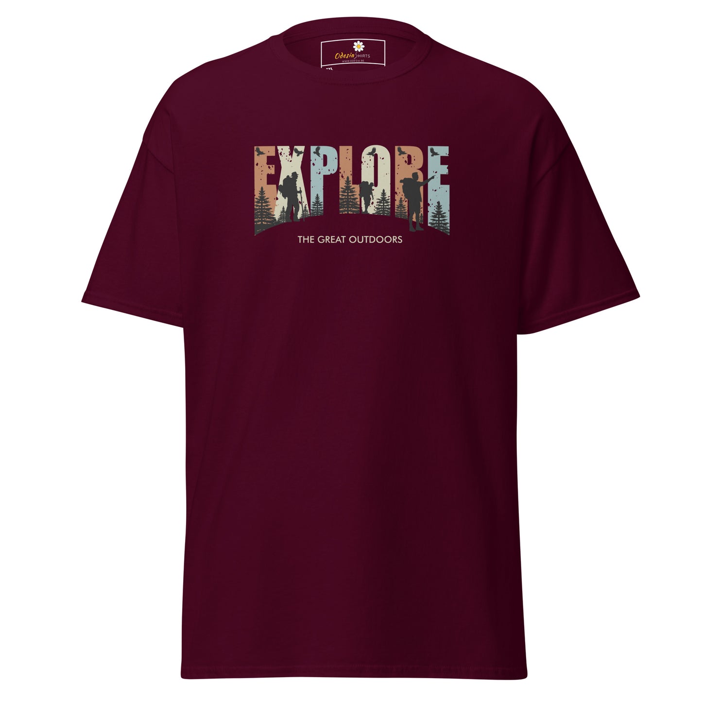 Unisex classic t-shirt - ADVENTURE EXPLORE THE GREAT OUTDOORS - BIG