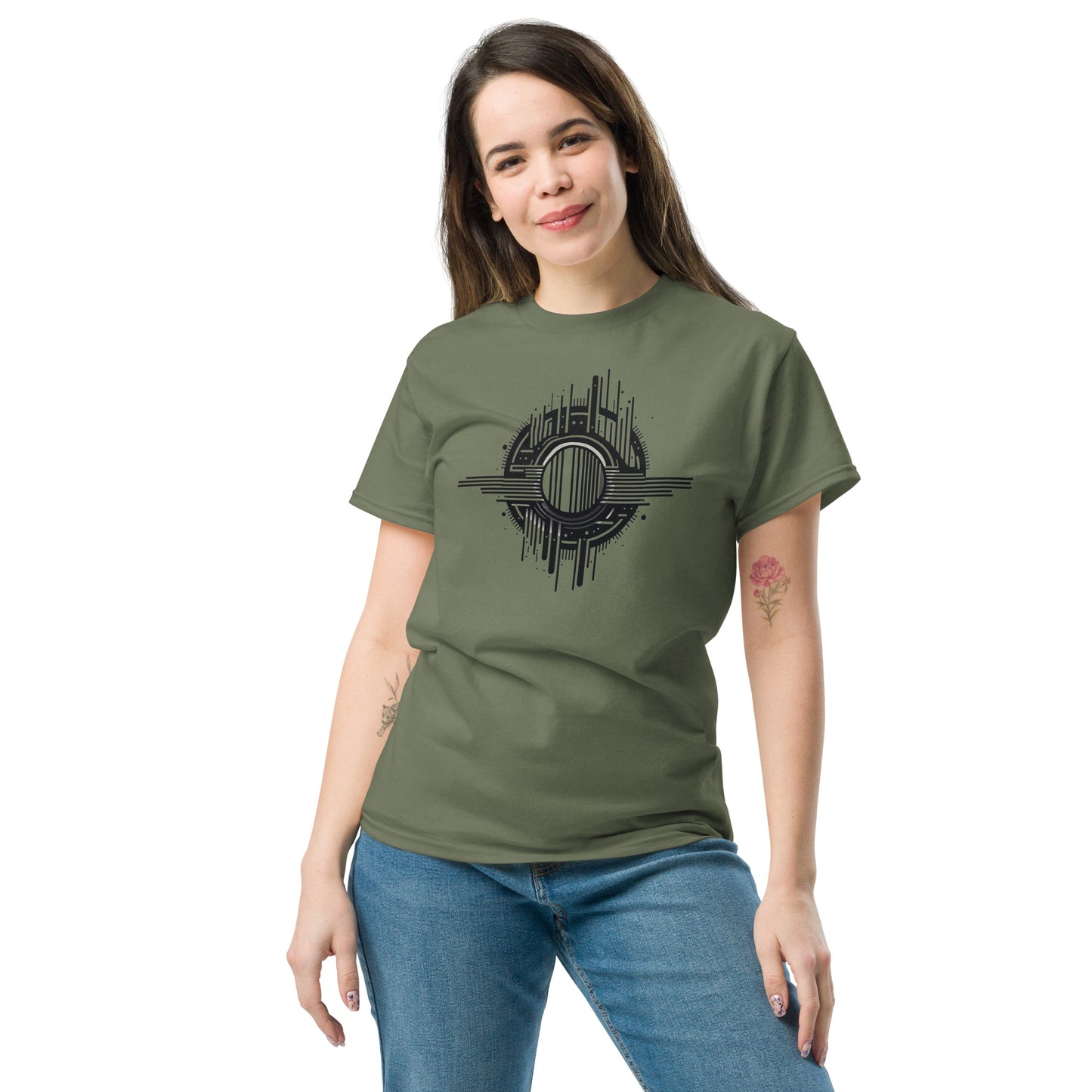 Unisex classic t-shirt - ABSTRACT SPHERES LINES - BIG