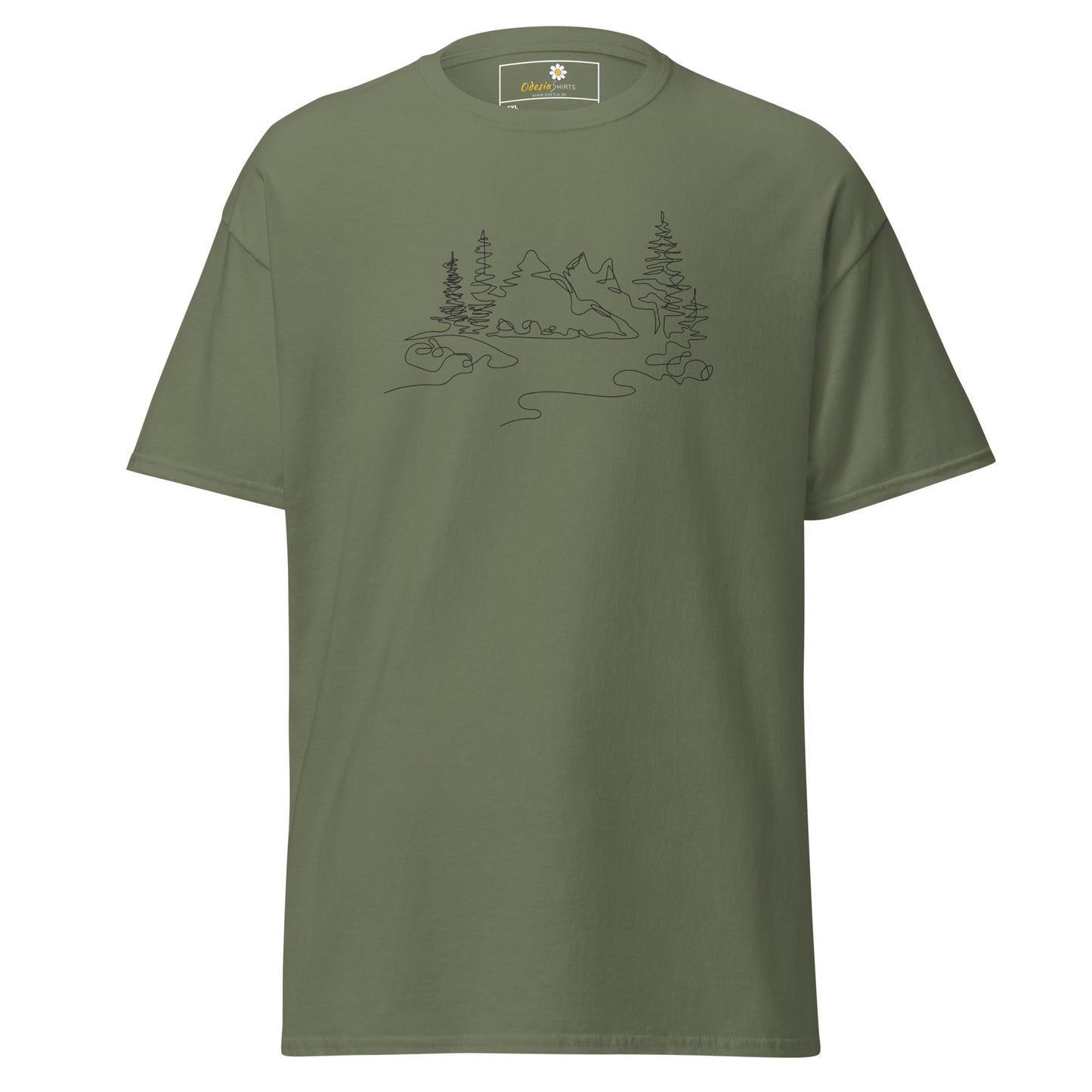 Unisex classic t-shirt - ADVENTURE MOUNTAIN DRAWING - BIG