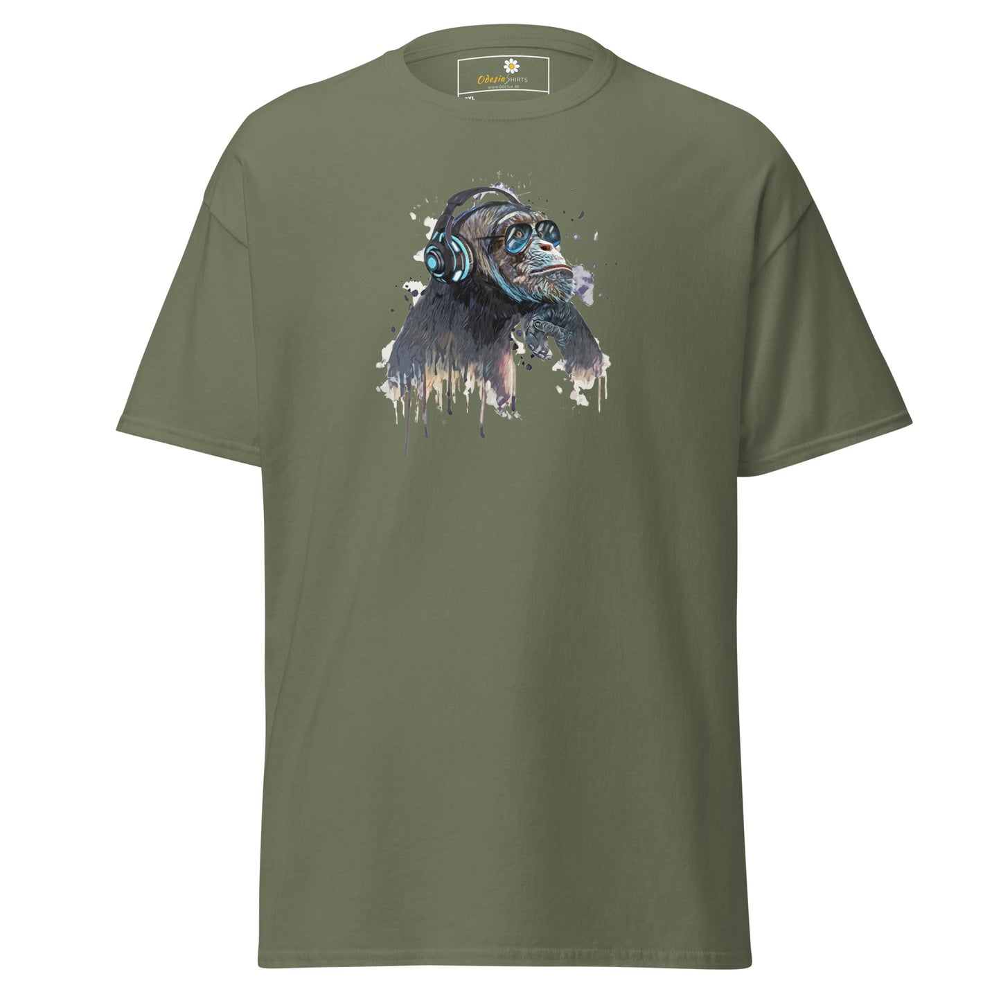 Unisex classic t-shirt - WILDLIFE MUSIC CHIMPANZEE - BIG