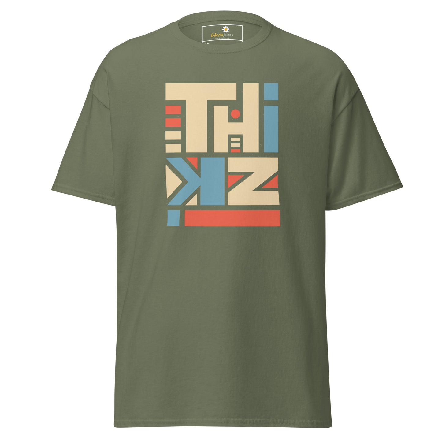 Unisex classic t-shirt - ABSTRACT TEXT THINK - BIG