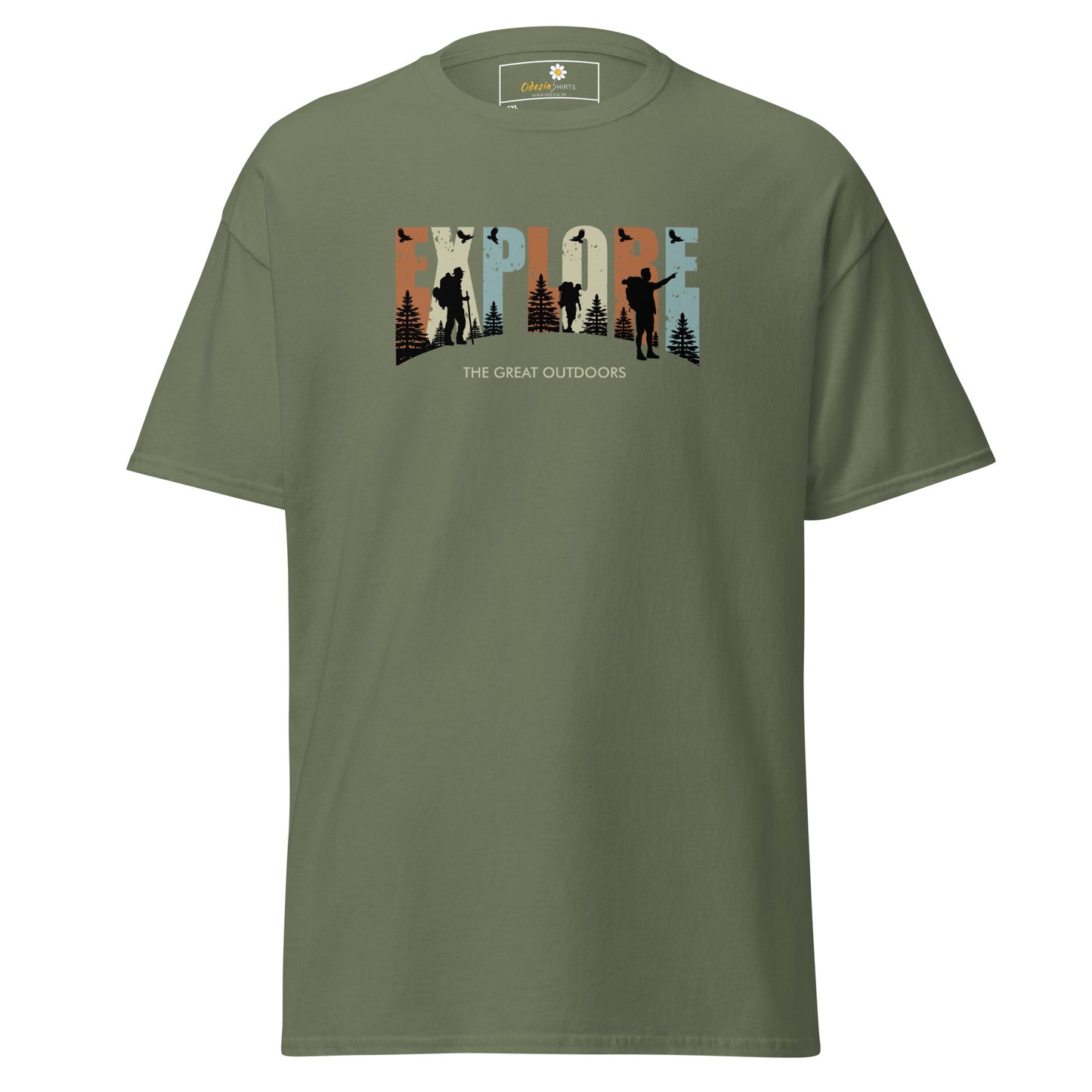 Unisex classic t-shirt - ADVENTURE EXPLORE THE GREAT OUTDOORS - BIG