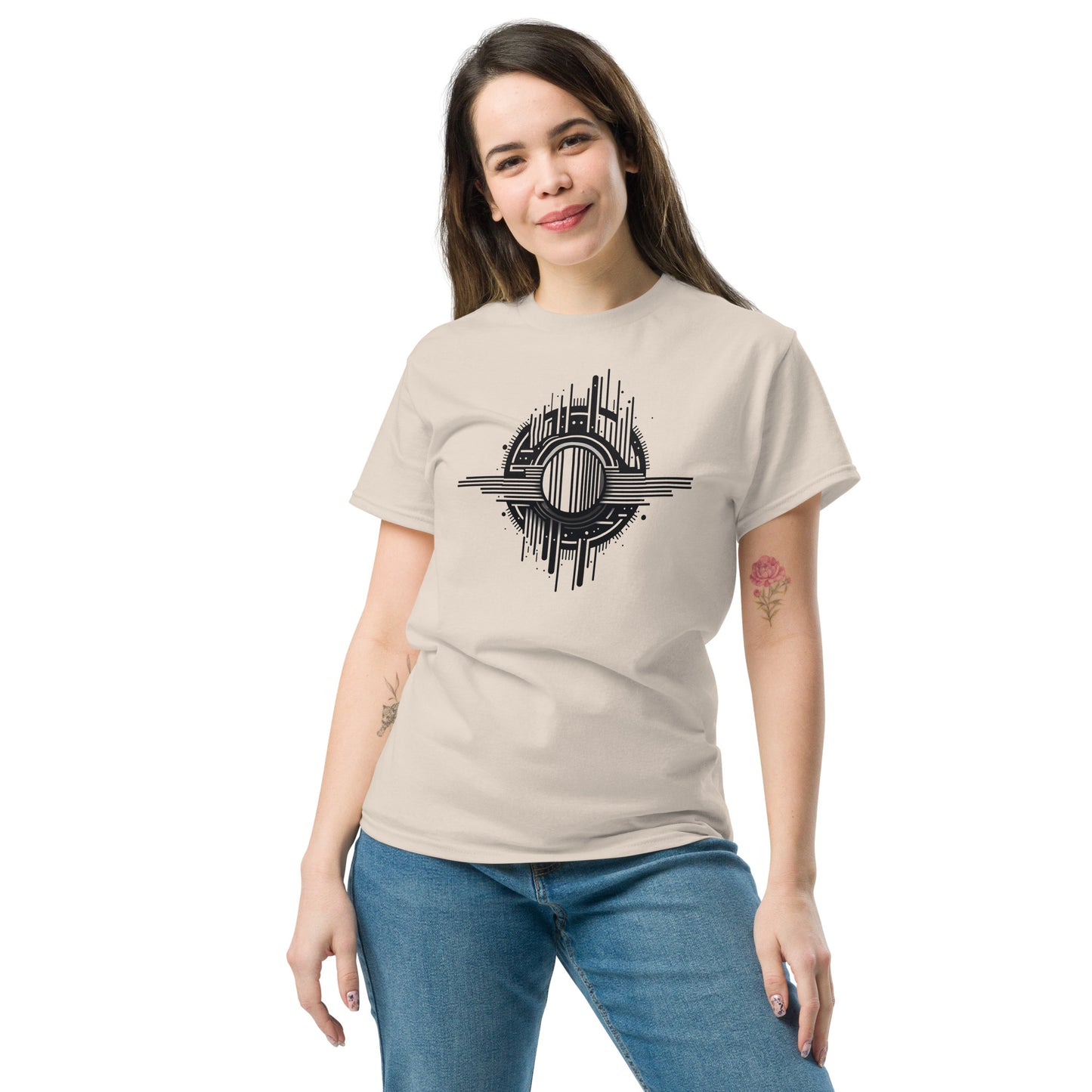 Unisex classic t-shirt - ABSTRACT SPHERES LINES - BIG