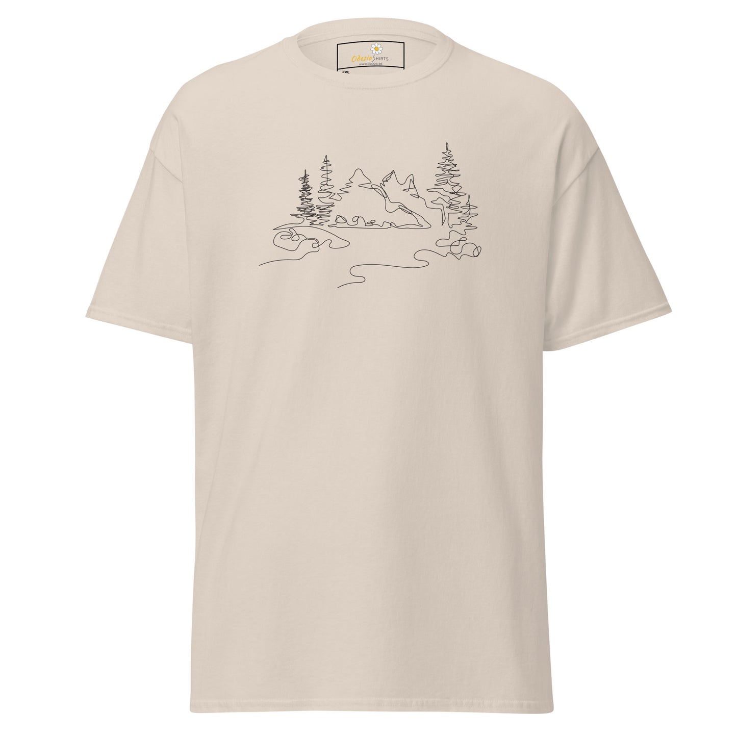 Unisex classic t-shirt - ADVENTURE MOUNTAIN DRAWING - BIG