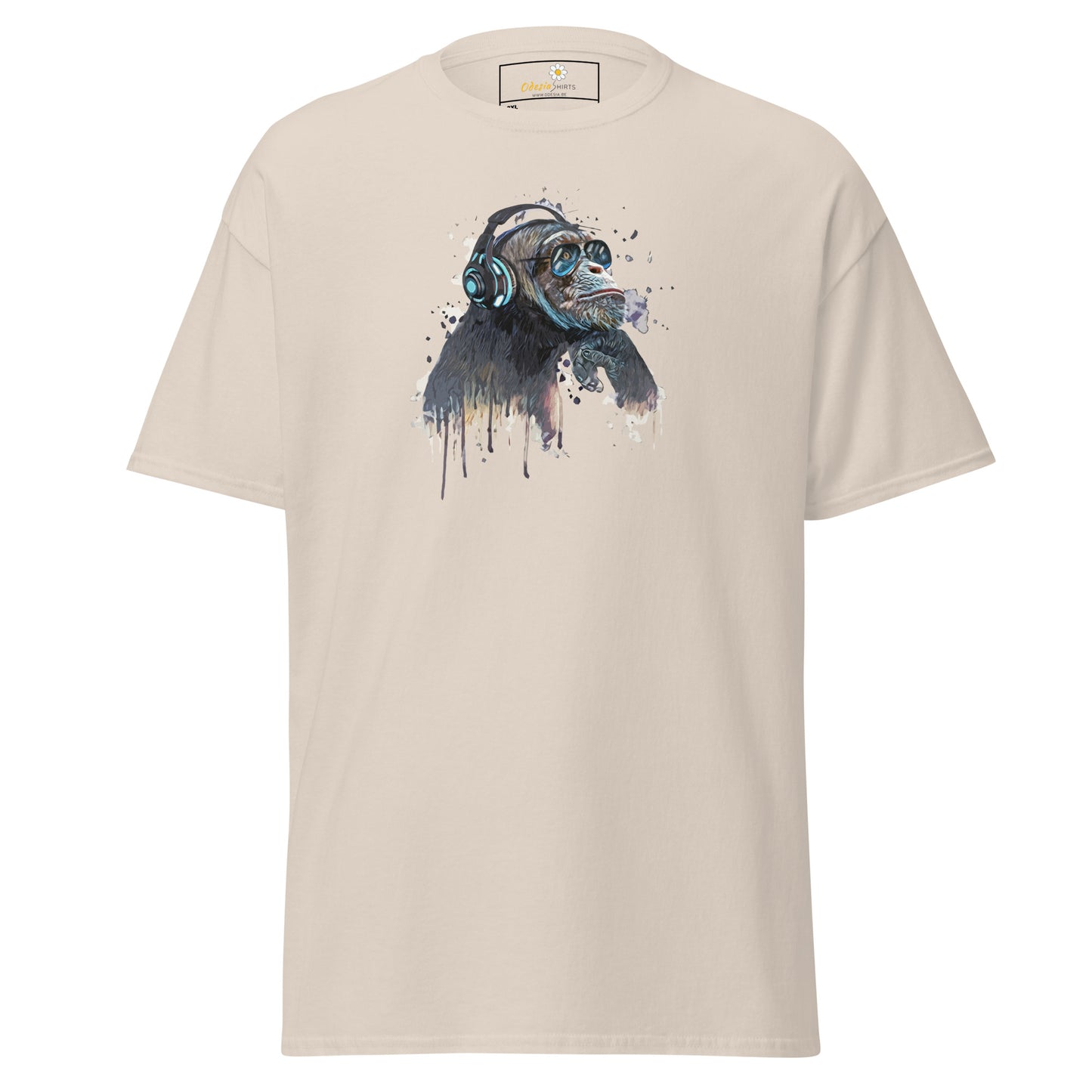 Unisex classic t-shirt - WILDLIFE MUSIC CHIMPANZEE - BIG