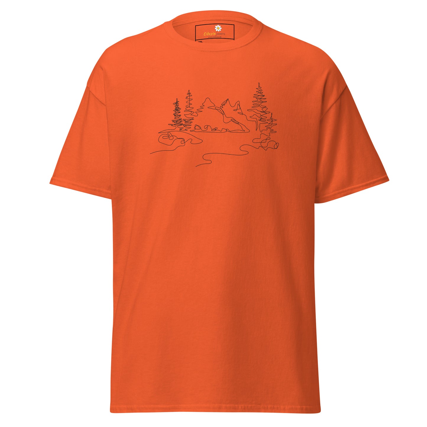 Unisex classic t-shirt - ADVENTURE MOUNTAIN DRAWING - BIG