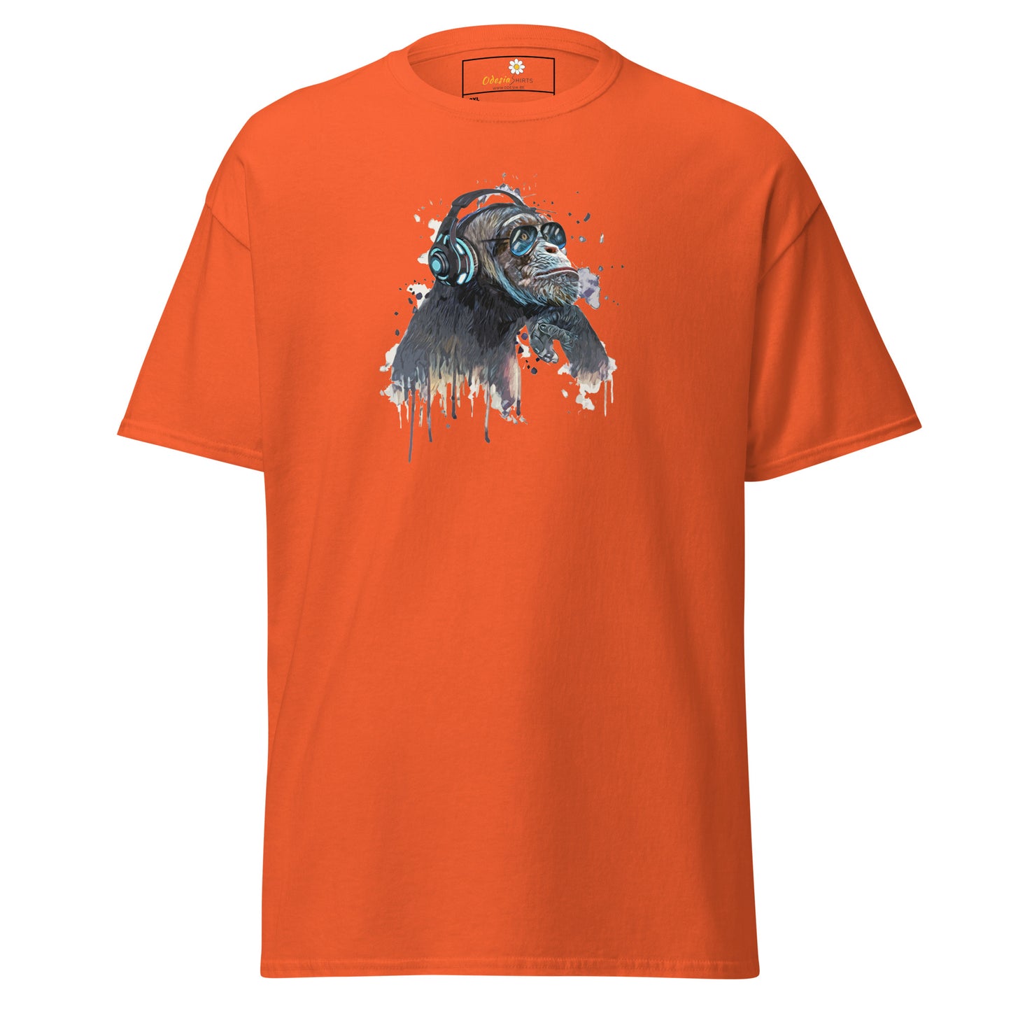 Unisex classic t-shirt - WILDLIFE MUSIC CHIMPANZEE - BIG