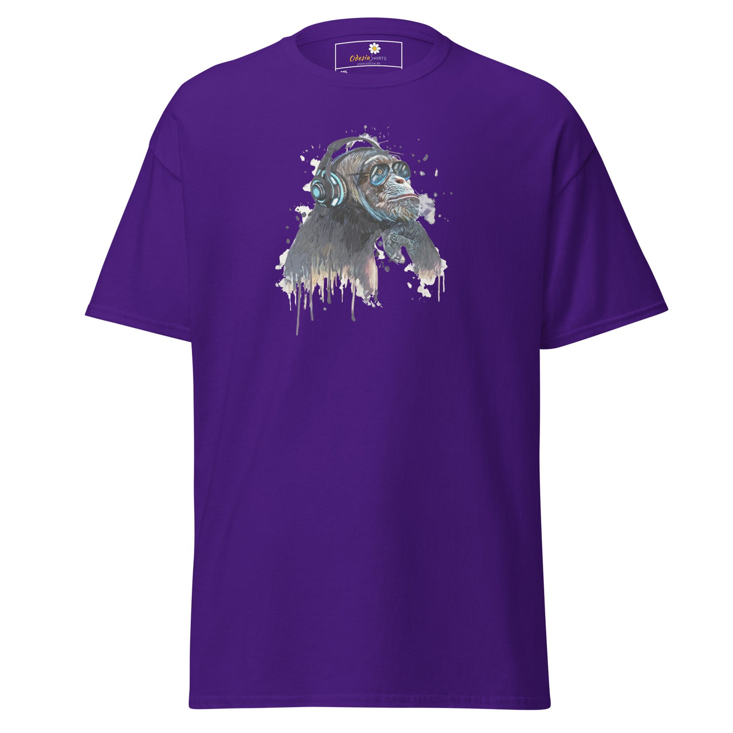 Unisex classic t-shirt - WILDLIFE MUSIC CHIMPANZEE - BIG