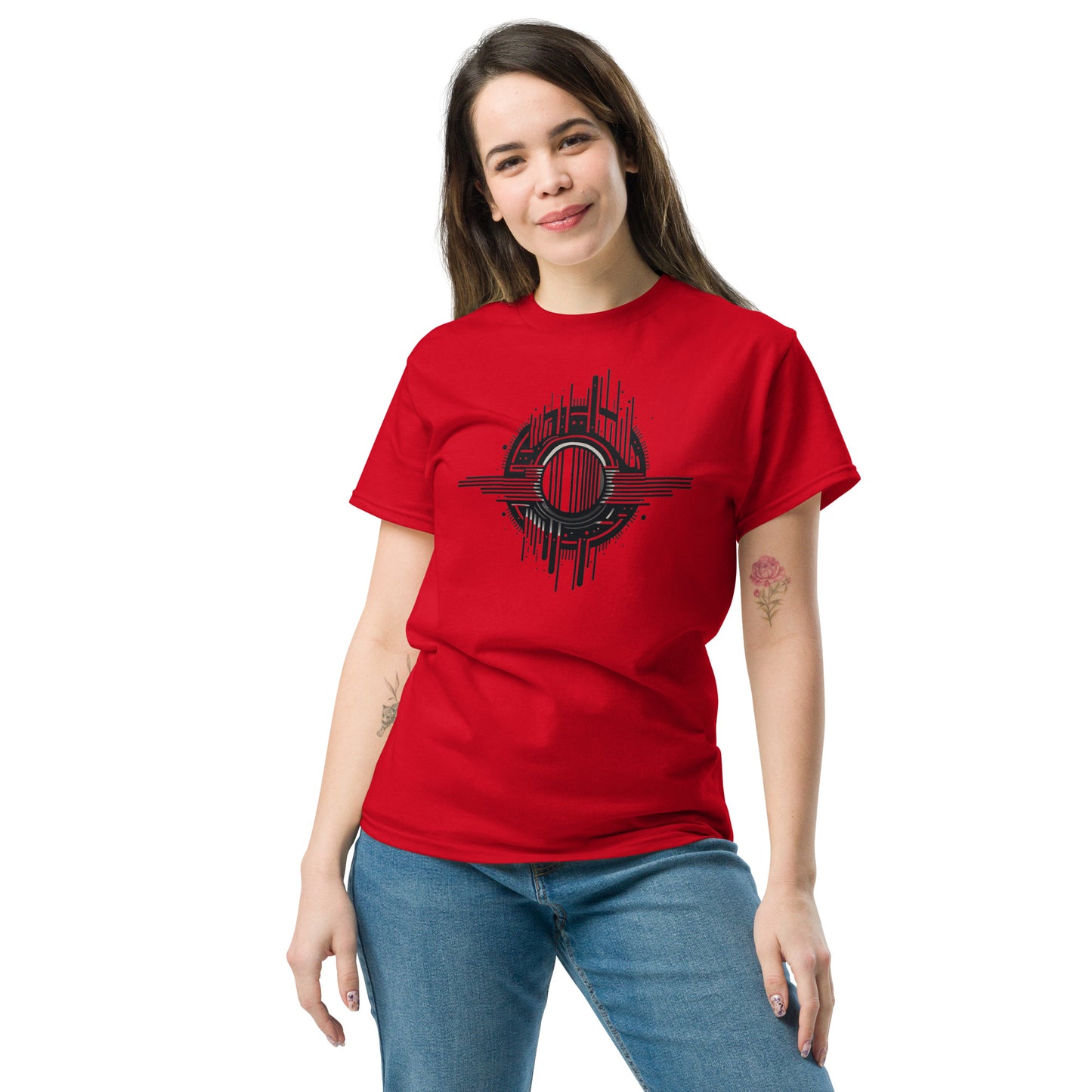 Unisex classic t-shirt - ABSTRACT SPHERES LINES - BIG