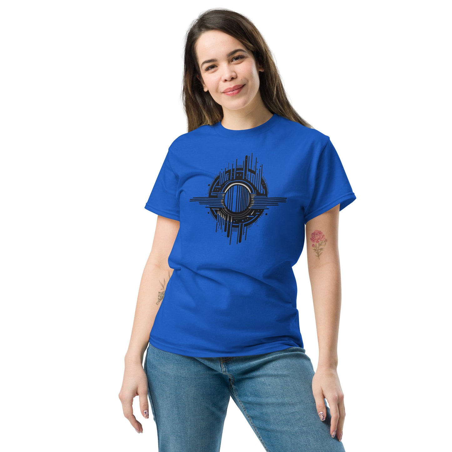 Unisex classic t-shirt - ABSTRACT SPHERES LINES - BIG