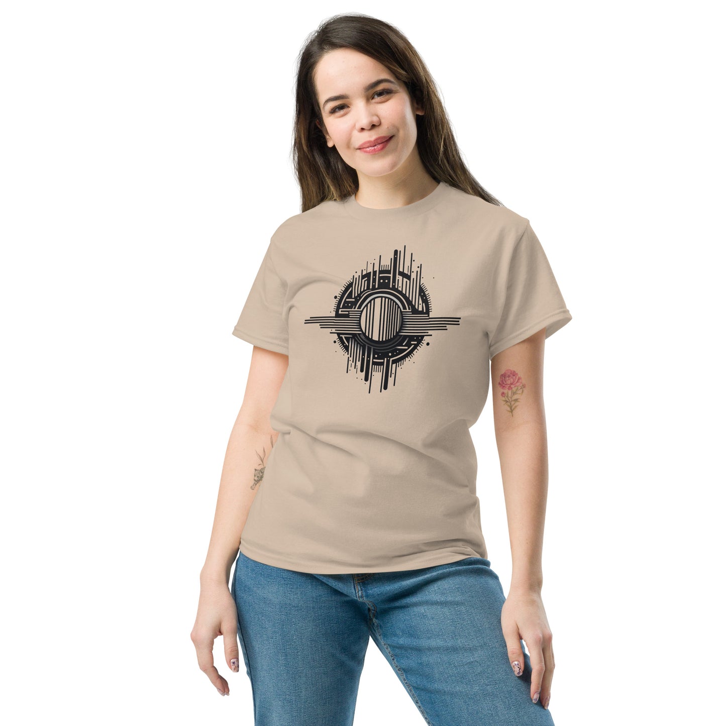Unisex classic t-shirt - ABSTRACT SPHERES LINES - BIG