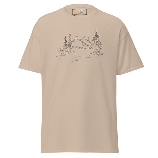 Unisex classic t-shirt - ADVENTURE MOUNTAIN DRAWING - BIG