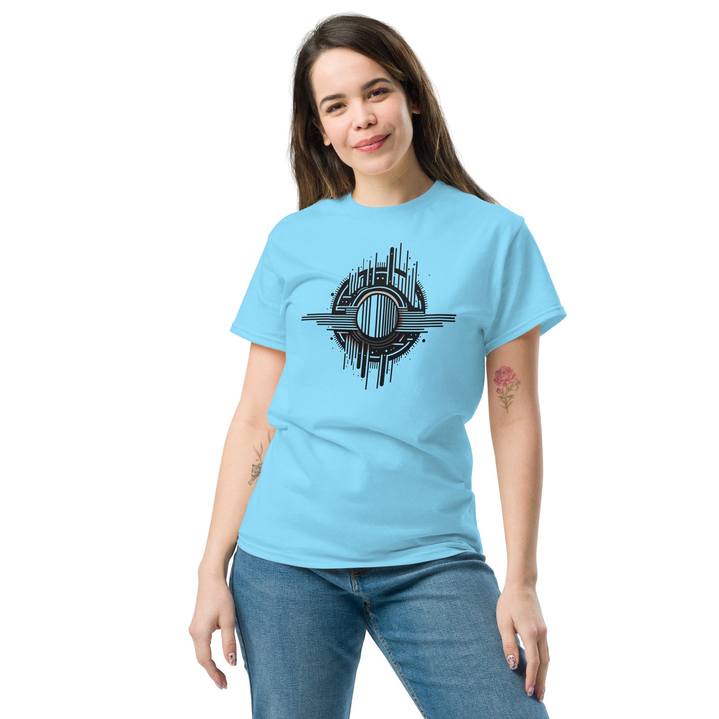 Unisex classic t-shirt - ABSTRACT SPHERES LINES - BIG
