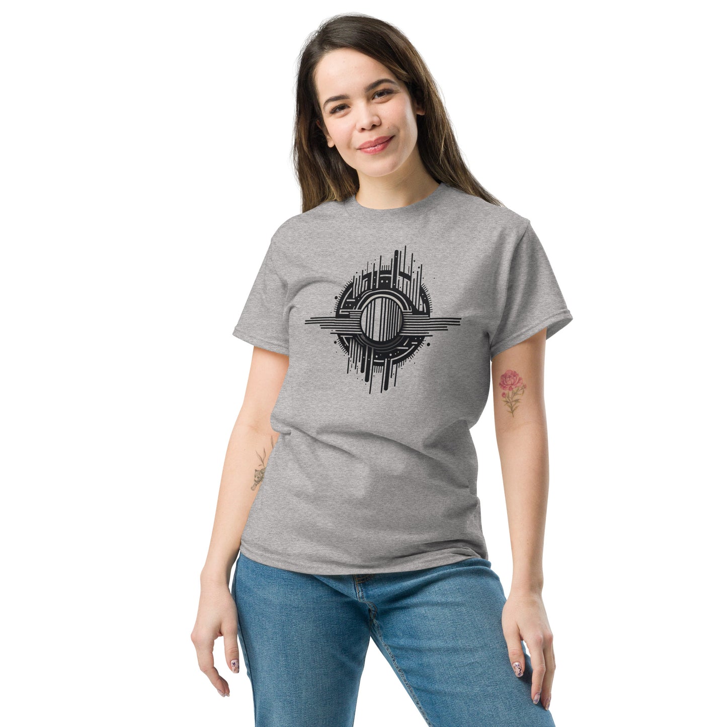 Unisex classic t-shirt - ABSTRACT SPHERES LINES - BIG