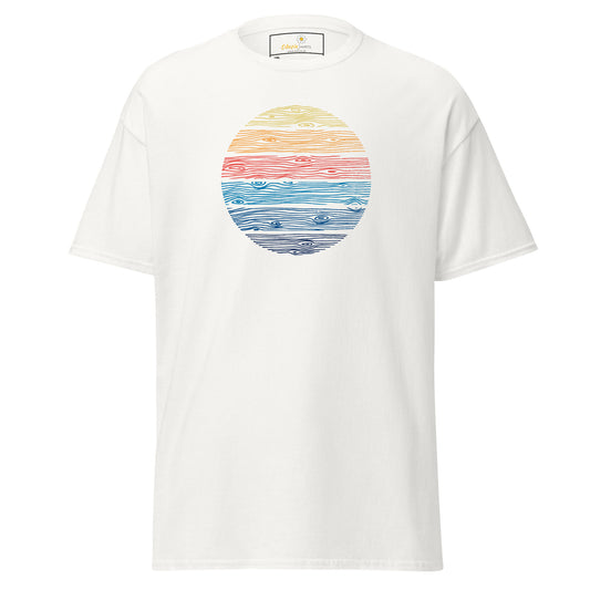 T-shirt classique unisexe - ABSTRACT COLOR CIRCLE WOOD - BIG