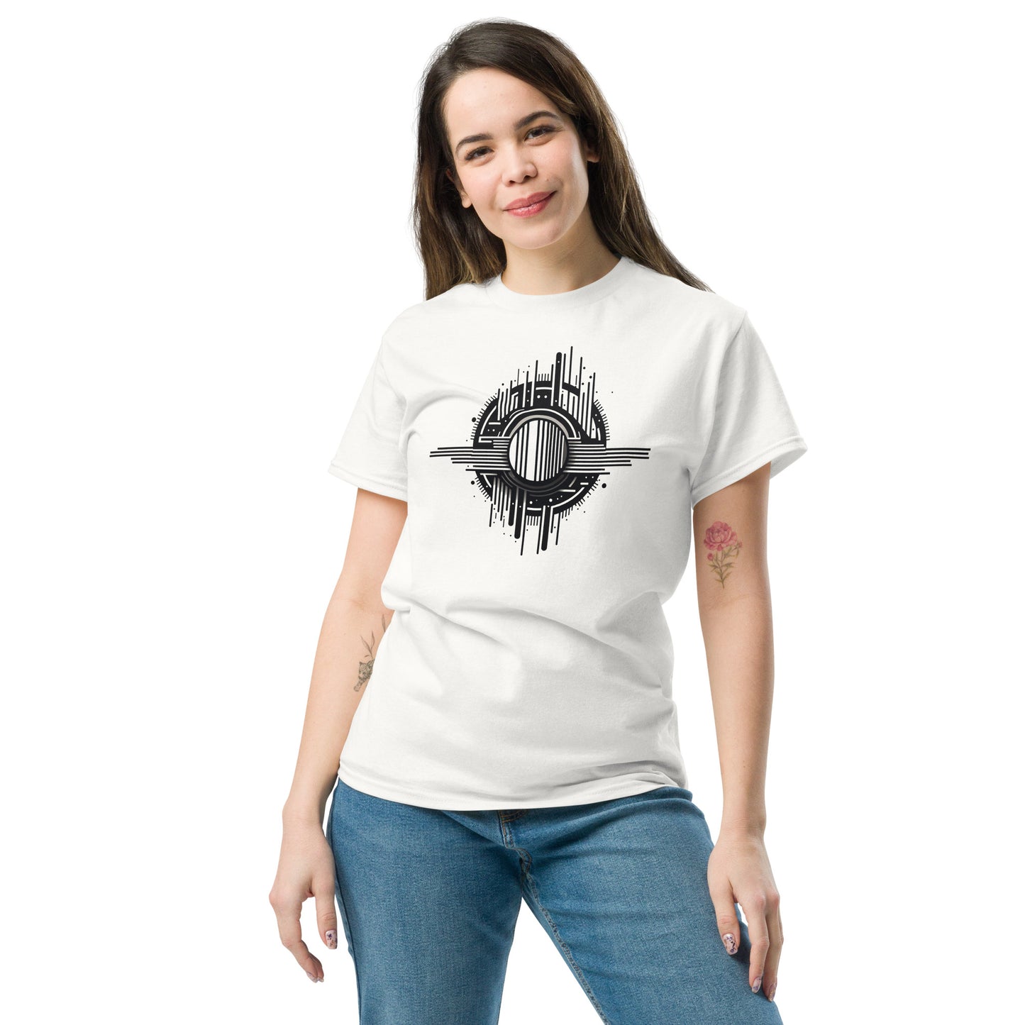 Unisex classic t-shirt - ABSTRACT SPHERES LINES - BIG