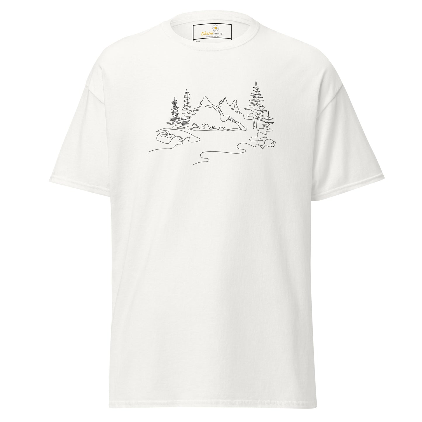 Unisex classic t-shirt - ADVENTURE MOUNTAIN DRAWING - BIG